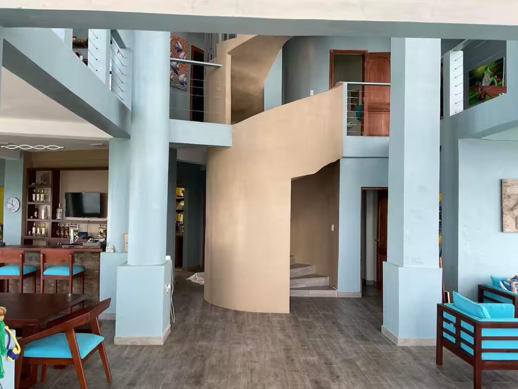 Shared social spaces in Big Corn Island vacation rental for guests