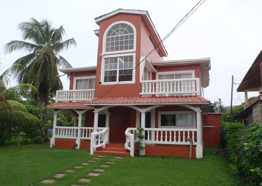 Elevated exterior of Big Corn Villa for Sale with ocean views