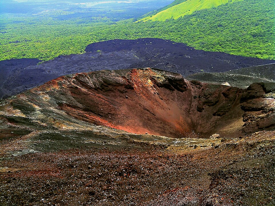 Cerro Negro Volcano black ash slopes and volcano boarding adventure in Nicaragua