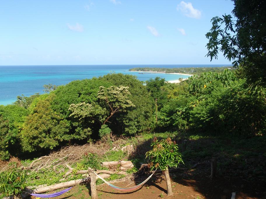 Big Corn Hillside House for sale with amazing ocean view on Quinn Hill, Big Corn Island Nicaragua