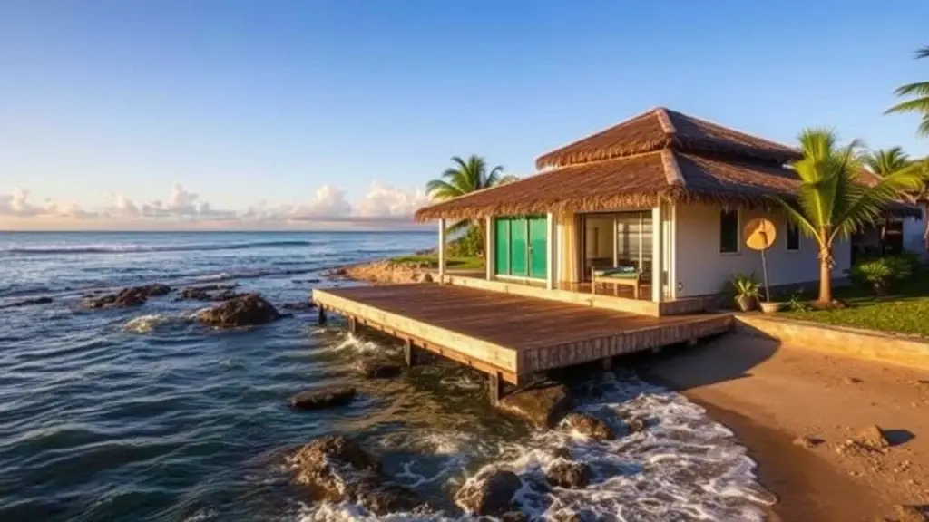 Bungaló frente al mar perfecto para la financiación inmobiliaria en Corn Island en la costa caribeña de Nicaragua