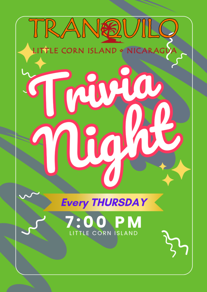 Tranquilo Cafe Trivia Night