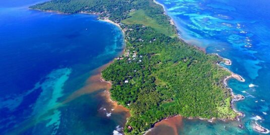 Little Corn Island Beachfront for Sale including 1.62 acre lot with 600 feet of beachfront on the southern tip of the island in Nicaragua.