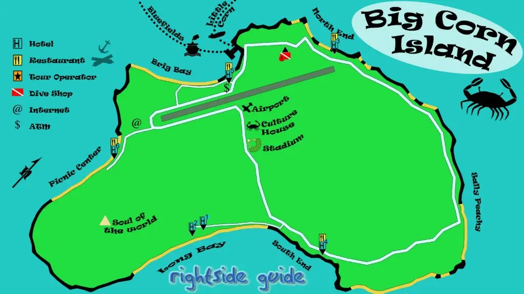 Big Corn Island map