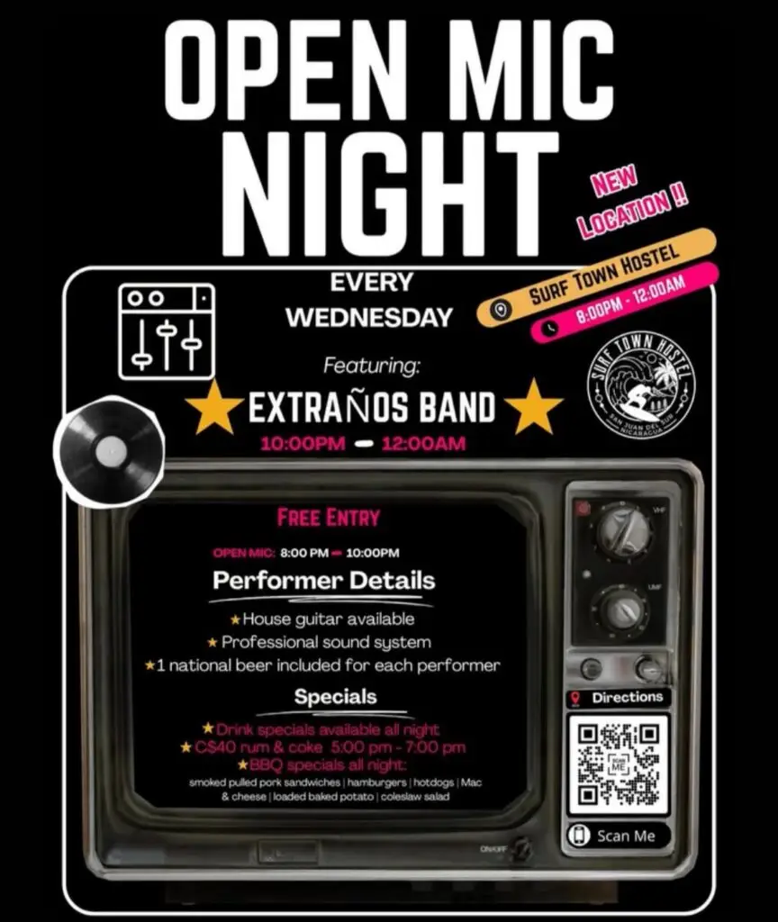 Surf Town Hostel Open Mic Night